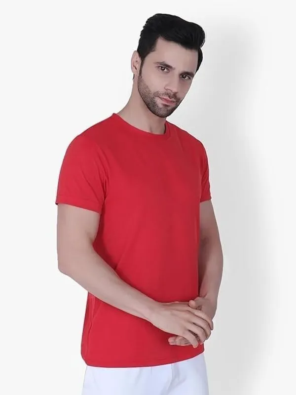 ZULX_Solid_Men_Round_Neck_Red_T-Shirt_()