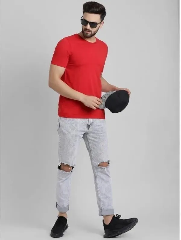 ZULX_Solid_Men_Round_Neck_Red_T-Shirt_()