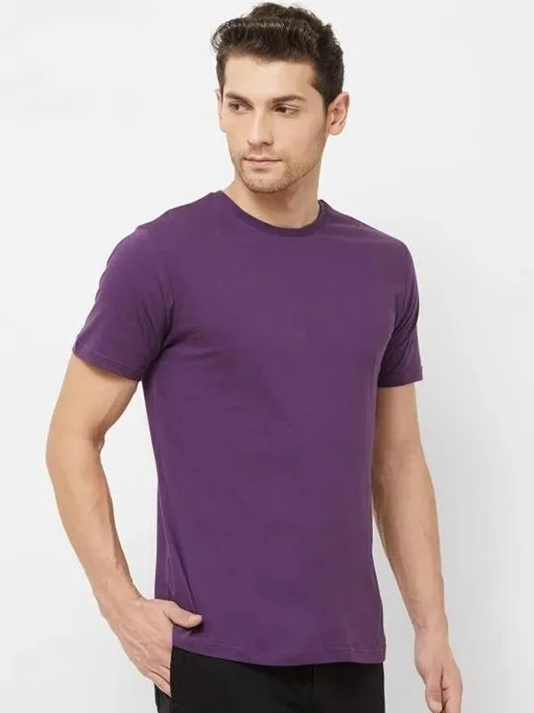 ZULX_Solid_Men_Round_Neck_Purple_T-Shirt_()