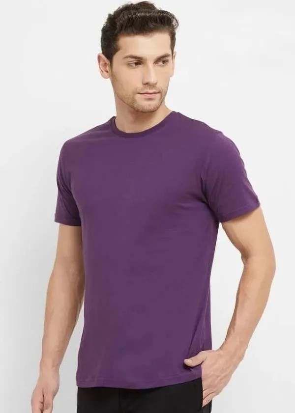 ZULX_Solid_Men_Round_Neck_Purple_T-Shirt_()