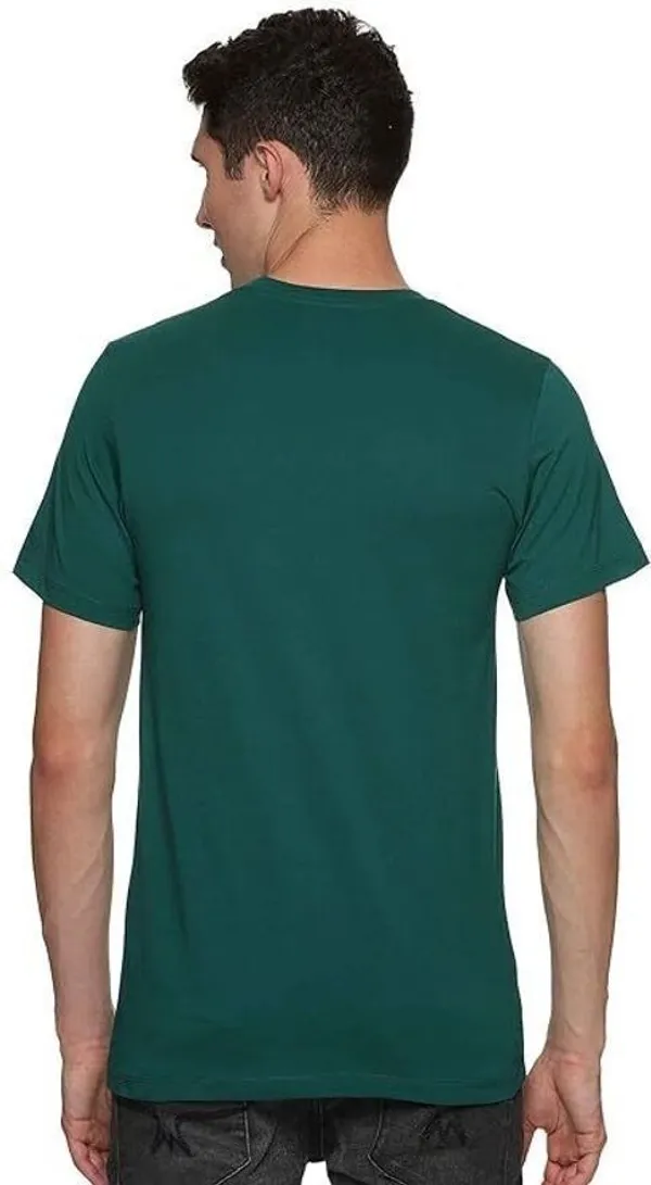 ZULX_Solid_Men_Round_Neck_Green_T-Shirt_()