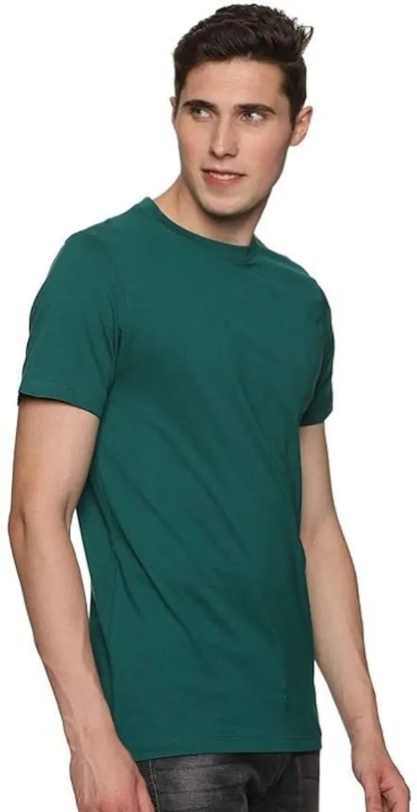 ZULX_Solid_Men_Round_Neck_Green_T-Shirt_()