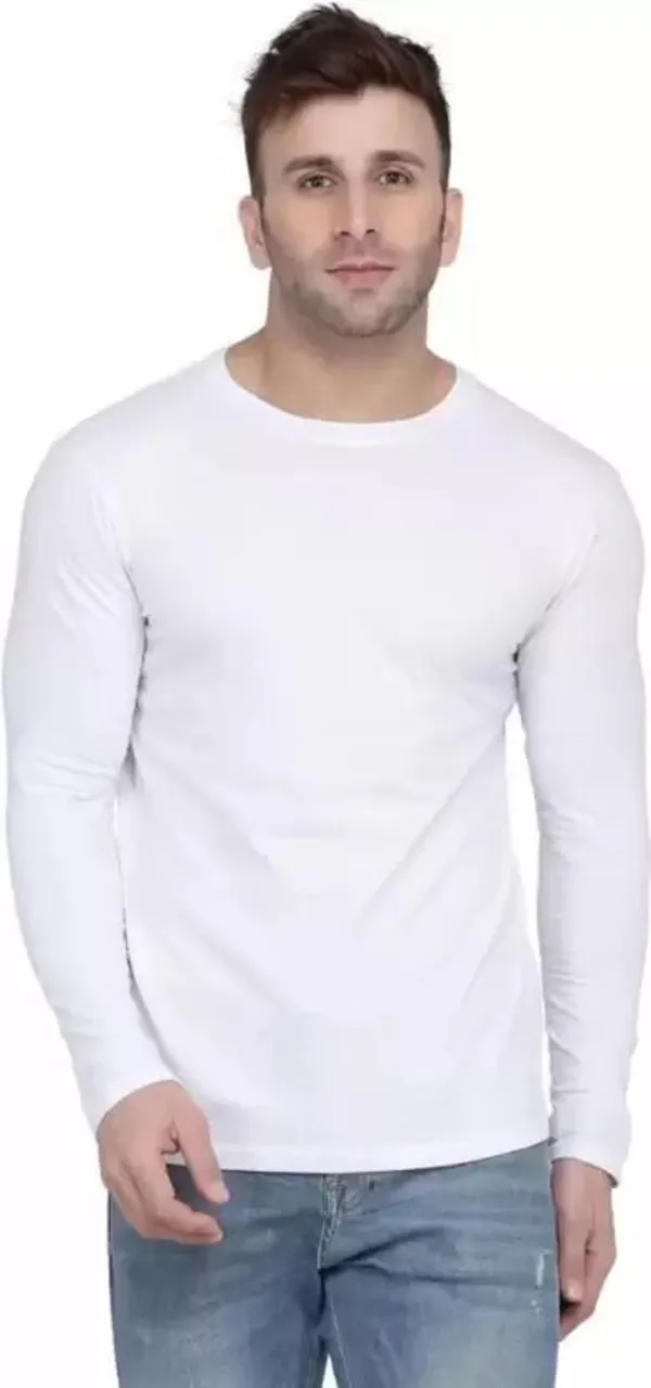 ZULX_Solid_Men_Round_Neck_White_T-Shirt_()