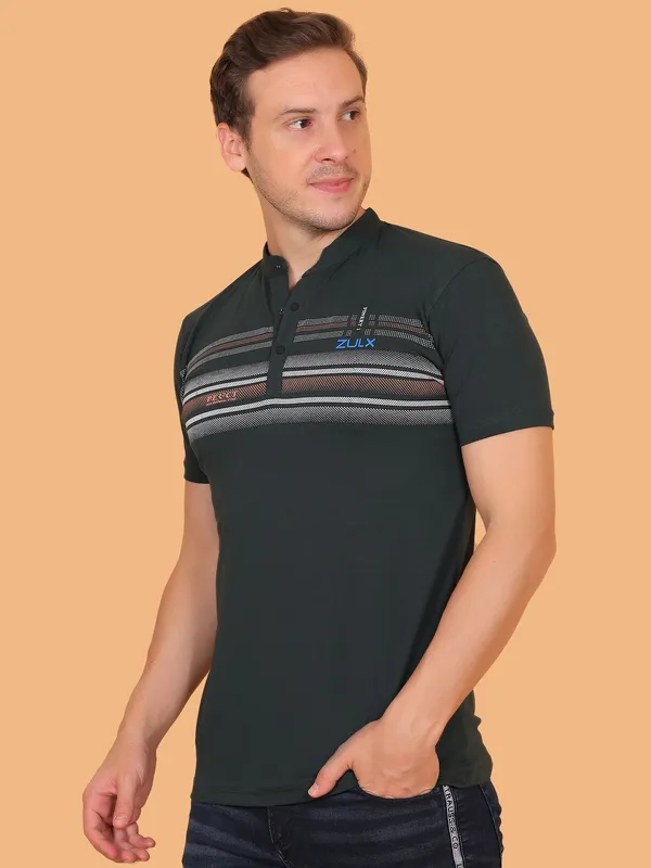 ZULX_Printed_Men_Henley_Neck_Dark_Green_T-Shirt_()