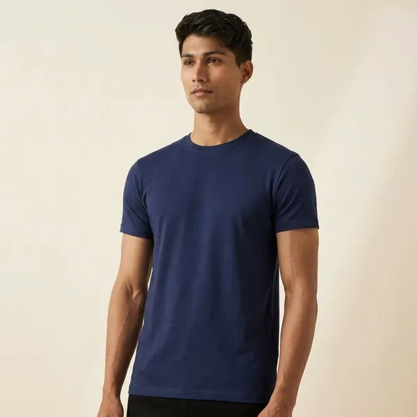 Navy_Blue_Solid_Round_Neck_T-Shirt_For_Men