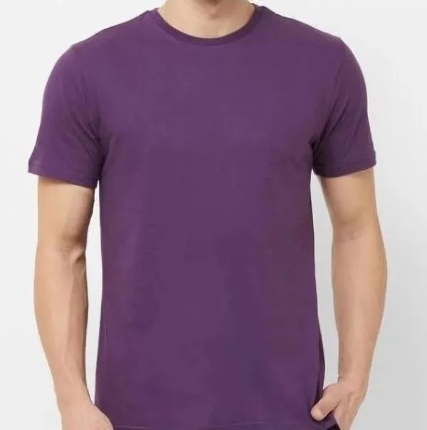 Purple_Solid_Round_Neck_T-Shirt_For_Men