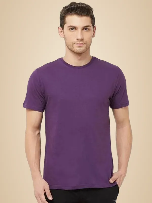 Purple_Solid_Round_Neck_T-Shirt_For_Men
