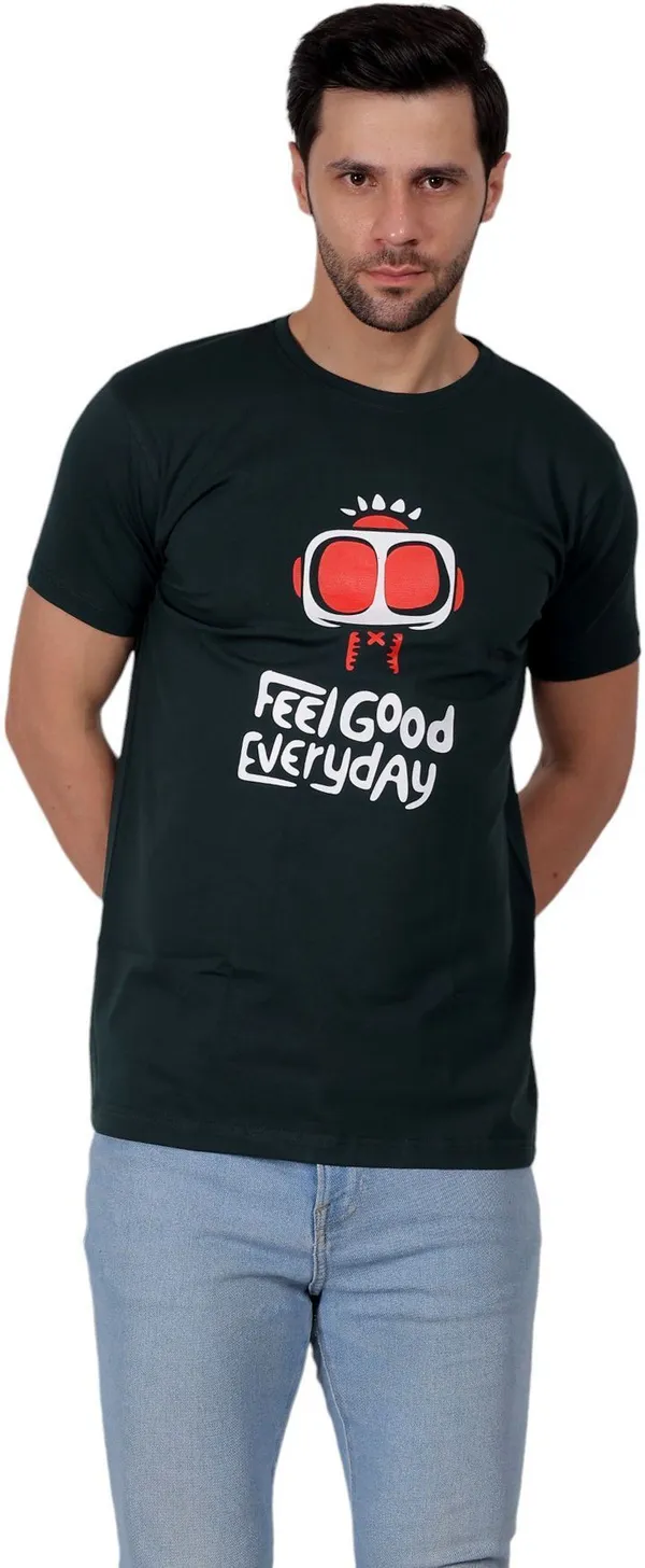 Green_Graphic_Print_Round_Neck_T-Shirt_For_Men