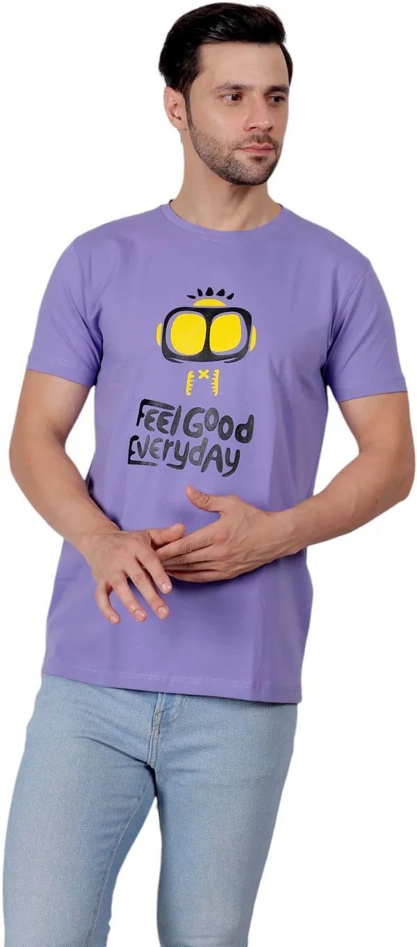 Purple_Graphic_Print_Round_Neck_T-Shirt_For_Men