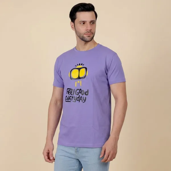Purple_Graphic_Print_Round_Neck_T-Shirt_For_Men
