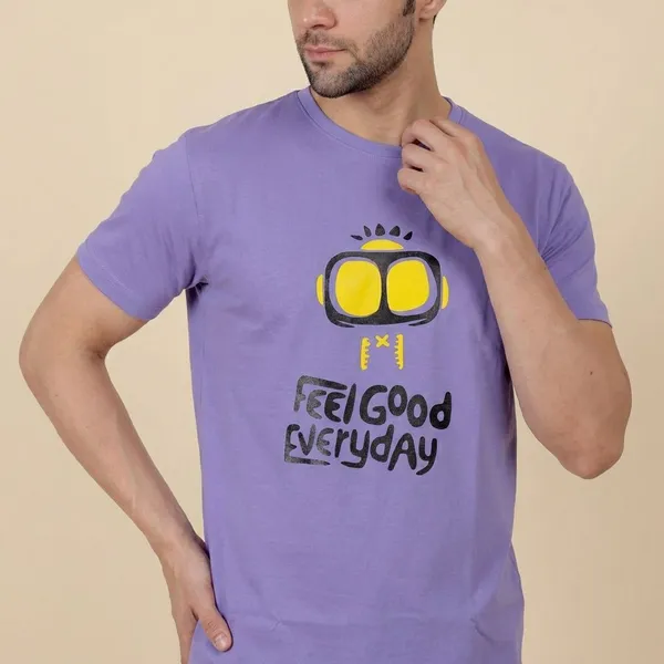Purple_Graphic_Print_Round_Neck_T-Shirt_For_Men