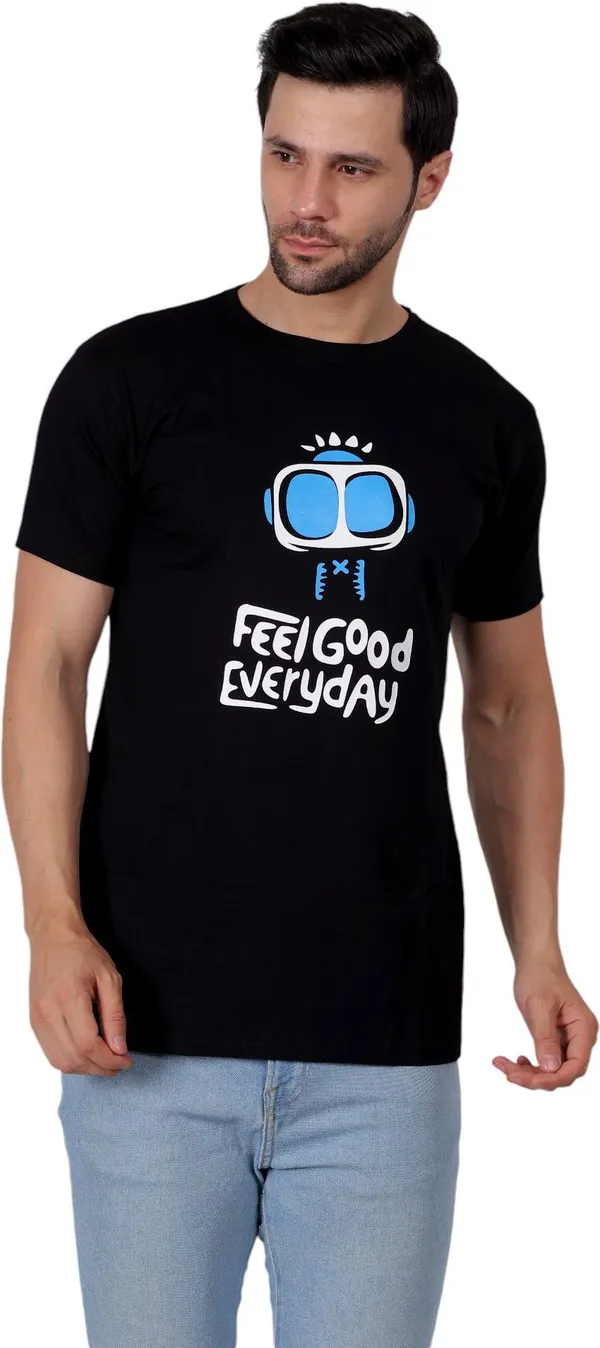 Black_Graphic_Print_Round_Neck_T-Shirt_For_Men