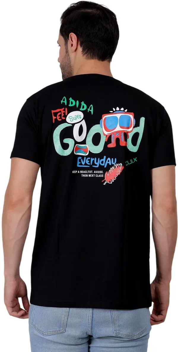 Black_Graphic_Print_Round_Neck_T-Shirt_For_Men