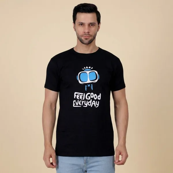 Black_Graphic_Print_Round_Neck_T-Shirt_For_Men