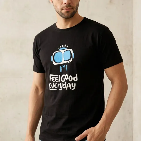 Black_Graphic_Print_Round_Neck_T-Shirt_For_Men