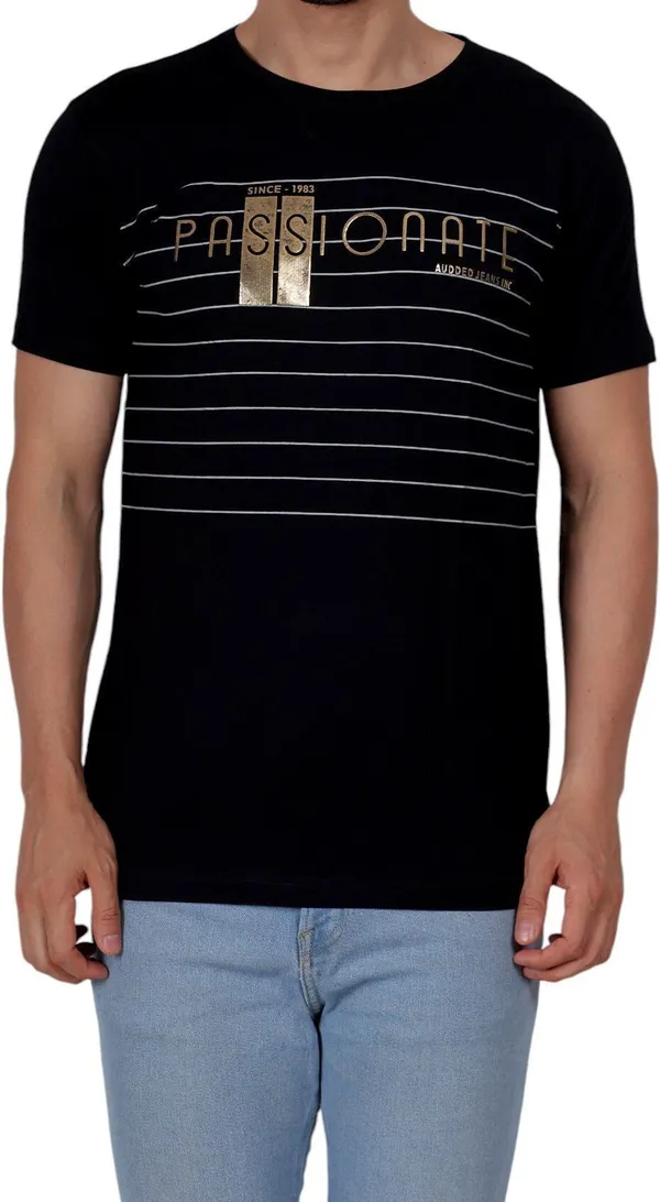 Black_Graphic_Print_Round_Neck_T-Shirt_For_Men