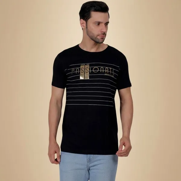 Black_Graphic_Print_Round_Neck_T-Shirt_For_Men