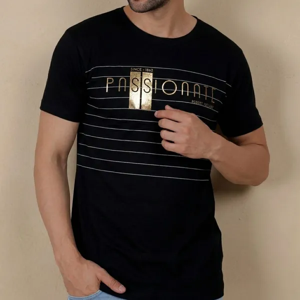 Black_Graphic_Print_Round_Neck_T-Shirt_For_Men