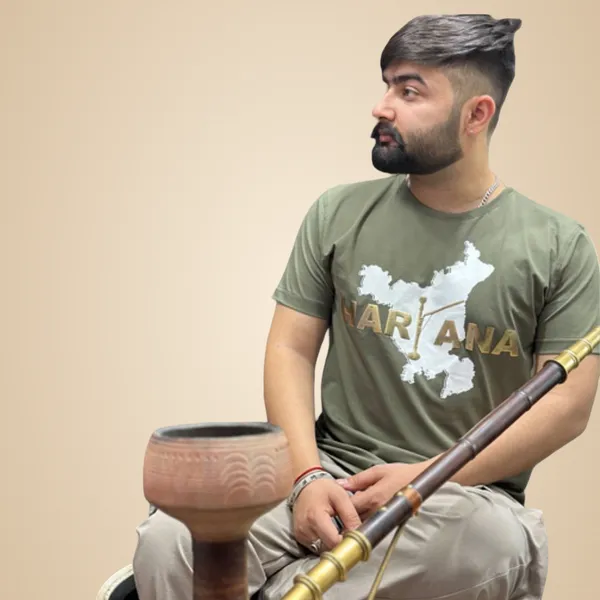 Beige_Graphic_Printed_Typography_Round_Neck_T-Shirt_For_Men