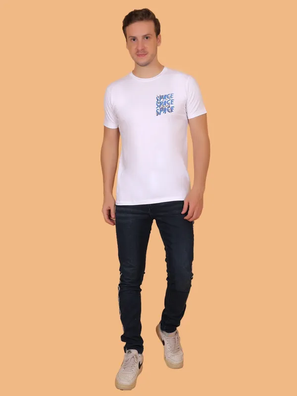 White_Printed_Typography_Round_Neck_T-Shirt_For_Men