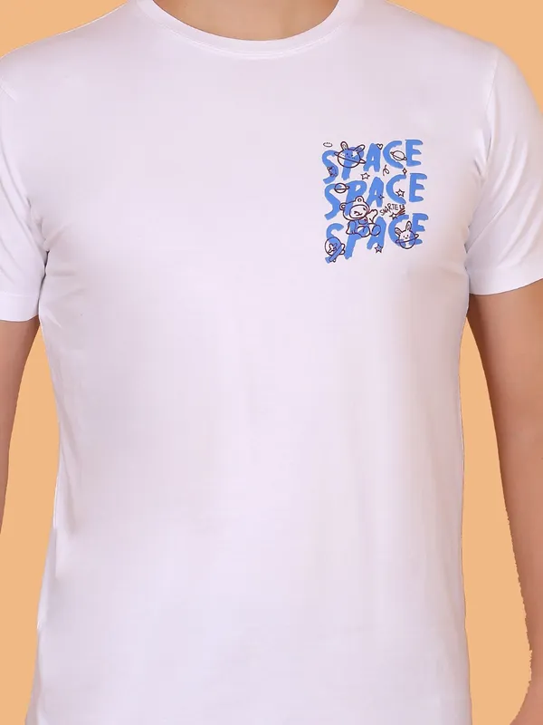 White_Printed_Typography_Round_Neck_T-Shirt_For_Men