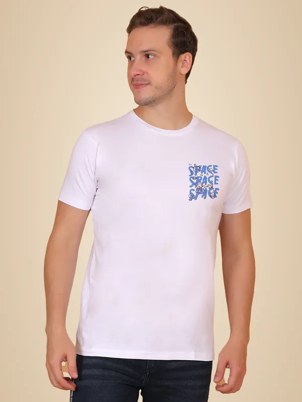 White_Printed_Typography_Round_Neck_T-Shirt_For_Men