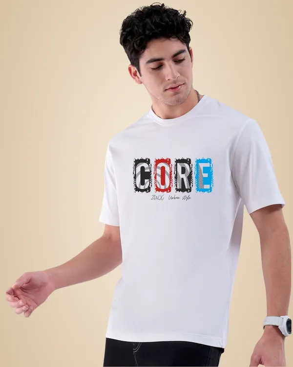 White_Graphic_Print_Crew_Neck_T-Shirt_For_Men