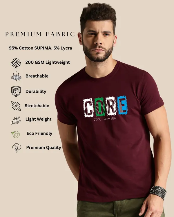 Maroon_Graphic_Print_Crew_Neck_T-Shirt_For_Men