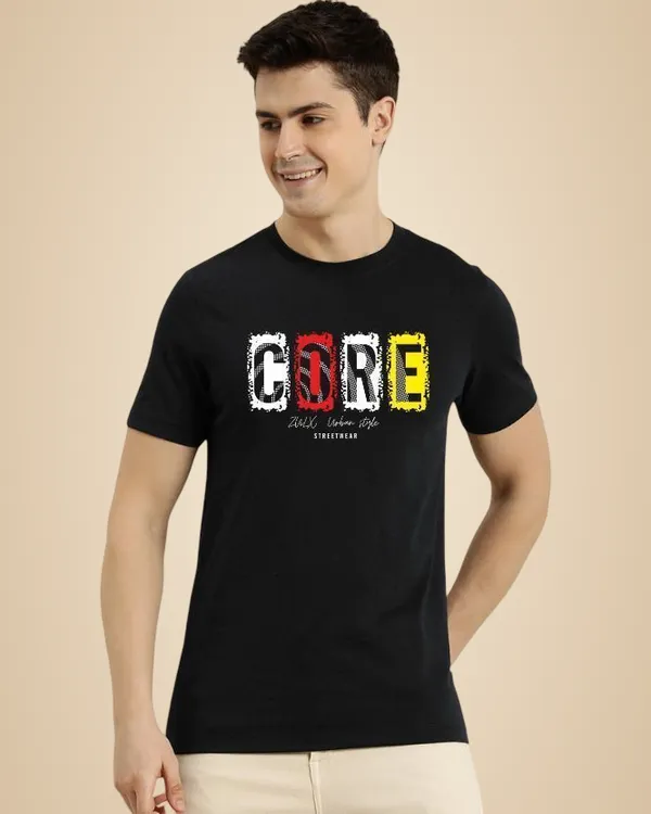 Black_Graphic_Print_Crew_Neck_T-Shirt_For_Men