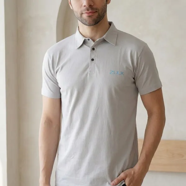 Grey_Solid_Polo_Neck_T-Shirt_For_Men