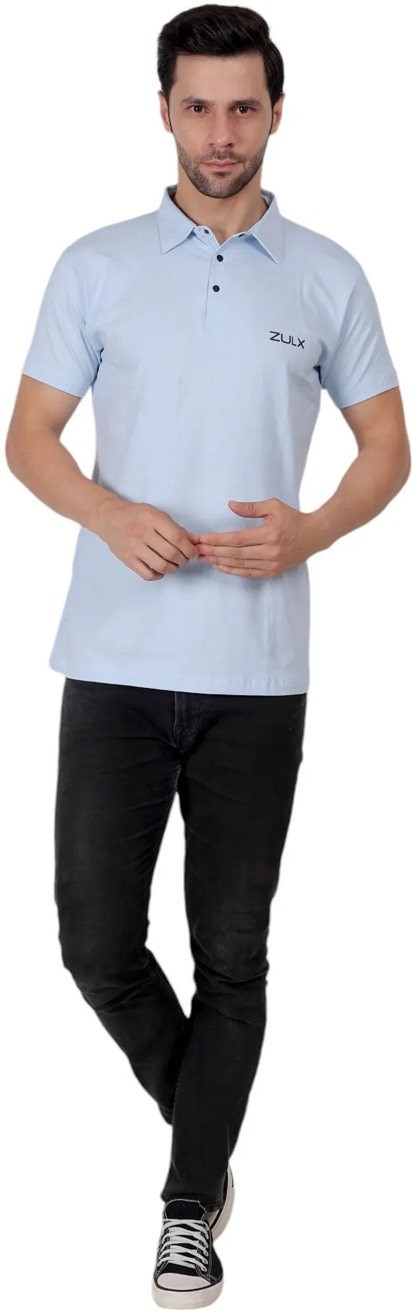 Light_Blue_Solid_Polo_Neck_T-Shirt_For_Men