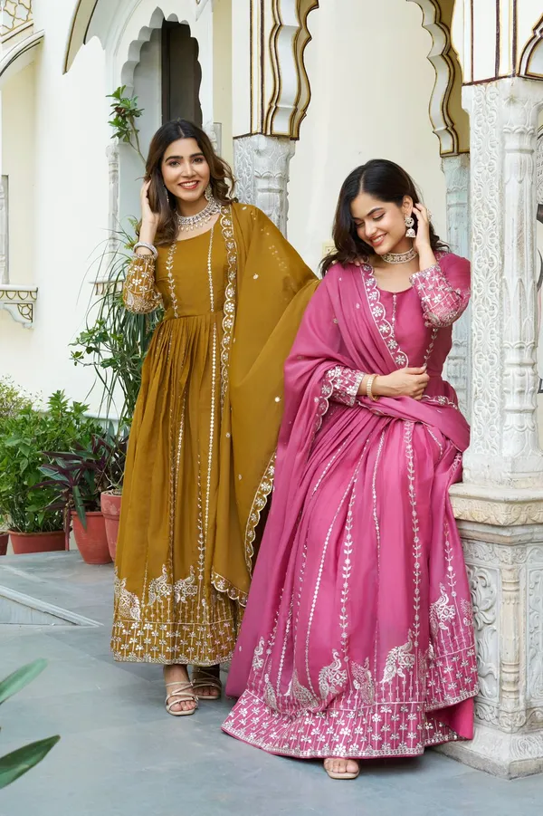 Premium_Star_Georgette_7Mm_Sequins_Embroidered_Gown_With_Dupatta
