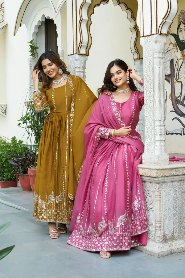 Premium_Star_Georgette_7Mm_Sequins_Embroidered_Gown_With_Dupatta