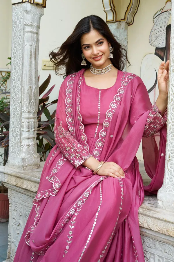 Premium_Star_Georgette_7Mm_Sequins_Embroidered_Gown_With_Dupatta