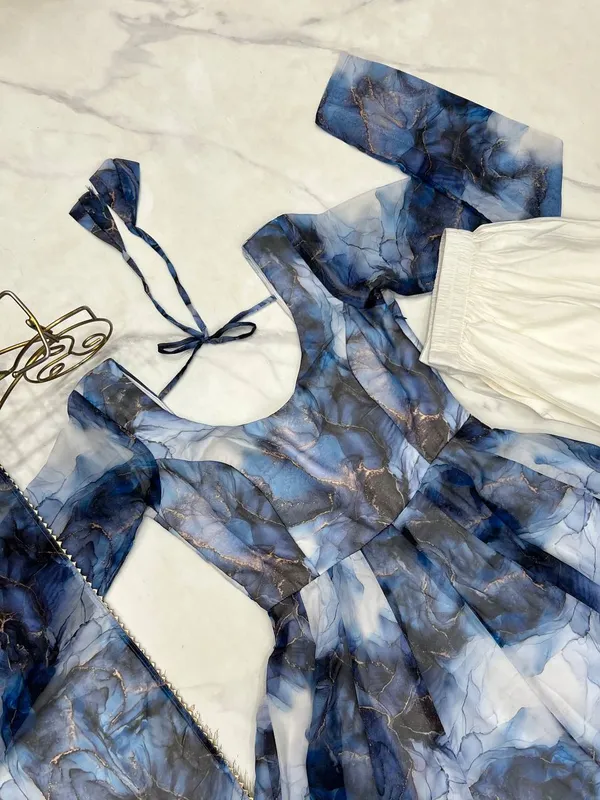 Blue_Pure_Romansilk_Premium_&_Elegant_Anarkali_Kurta_&_Pant_Set_With_Dupatta_For_Women