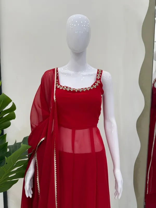 Women'S_Faux_Georgette_Real_Mirror_Handwork_Kurti_With_Plazo_&_Dupatta_Set_Premium_3_Piece_Set