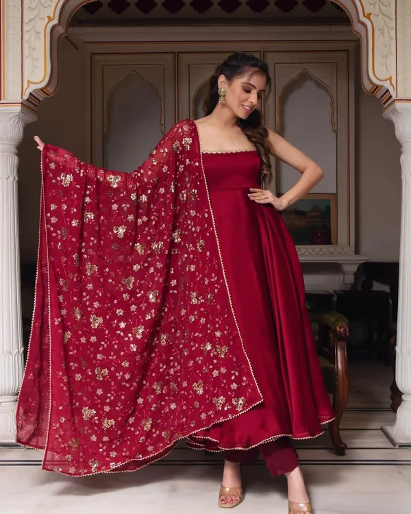 Premium_Heavy_Faux_Georgette_Fully_Flared_Embroidered_Gown_With_Bottom_&_Dupatta