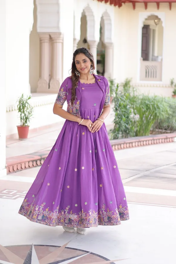 Premium_Vichitra_Silk_Designer_Gown_With_Embroidered_Koti