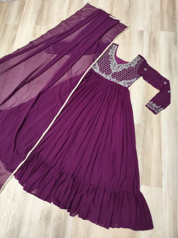 Premium_Faux_Blooming_7_Meter_Flair_Beads_Embroidered_Gown_With_Dupatta