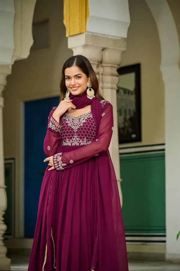 Premium_Faux_Blooming_7_Meter_Flair_Beads_Embroidered_Gown_With_Dupatta