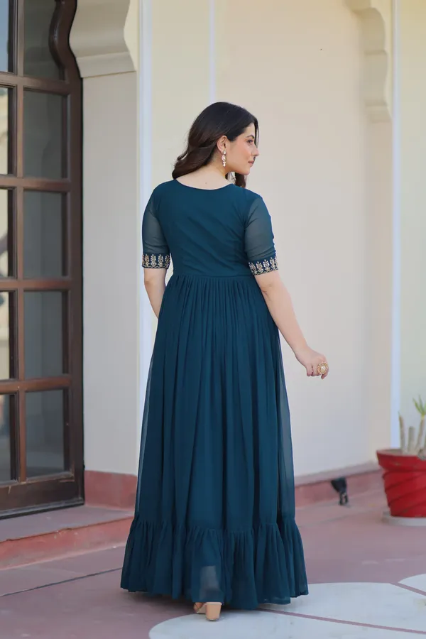 Green_Sequins_Multithread_Embroidered_Faux_Blooming_Designer_Gown