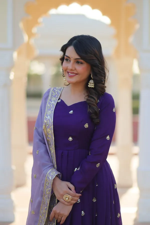 Purple_Georgette_Zari_Sequins_Premium_Designer_Gown_With_Fendi_Dupatta