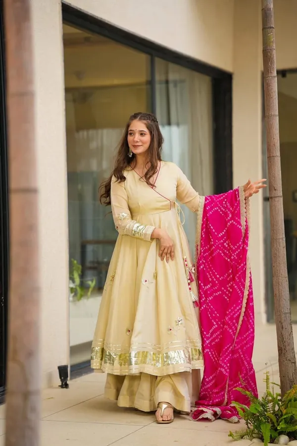 Premium_Handmade_Chinon_Anarkali_With_Plazzo_&_Bandhani_Dupatta