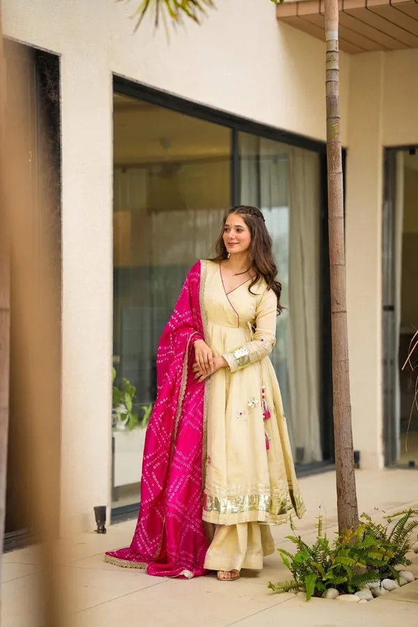 Premium_Handmade_Chinon_Anarkali_With_Plazzo_&_Bandhani_Dupatta