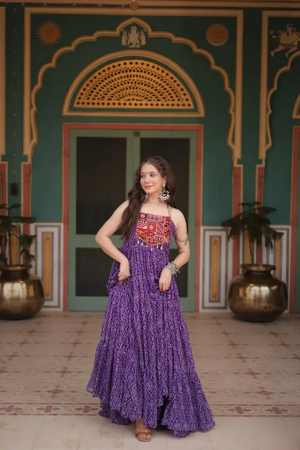 Multicolor_Premium_Bandhani_Fusion_Gown