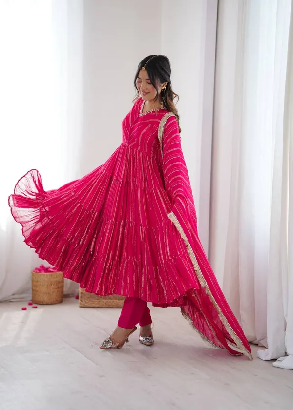 Premium_Mirror_Handwork_Ruffle_Gown_With_Dupatta