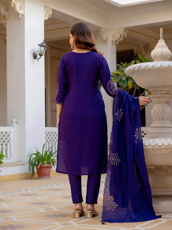 Purple_Designer_Embroidered_Kurti_Pant_Set_with_Maslin_Dupatta