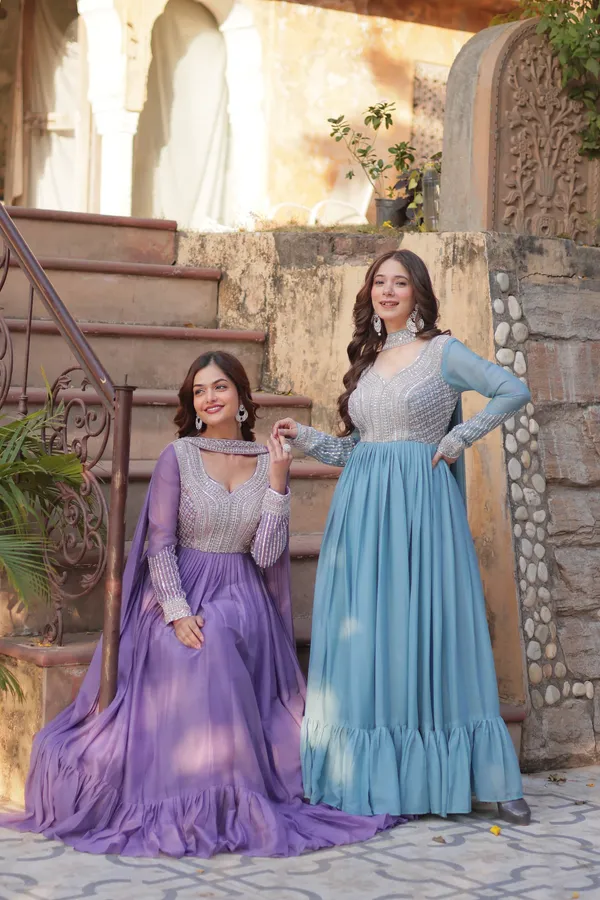 Royal_Star_Georgette_Beads_Sequins_Designer_Anarkali_Gown_With_Dupatta