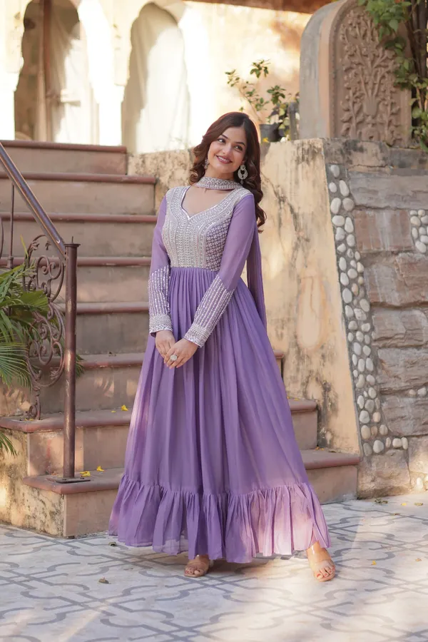 Royal_Star_Georgette_Beads_Sequins_Designer_Anarkali_Gown_With_Dupatta