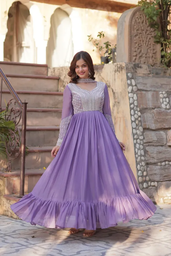 Royal_Star_Georgette_Beads_Sequins_Designer_Anarkali_Gown_With_Dupatta